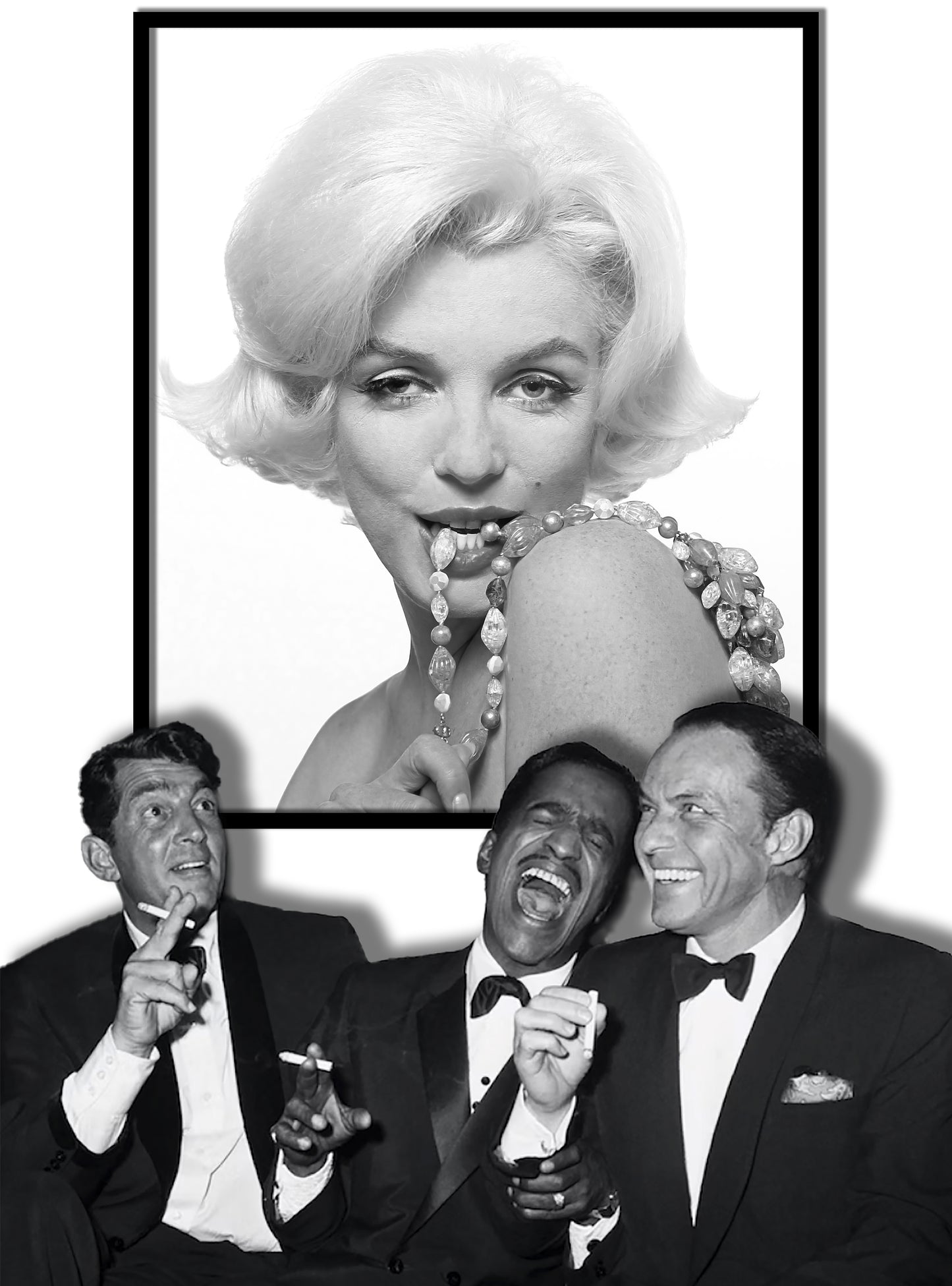 Marilyn Monroe x The Rat Pack (Mixed Media Painting)